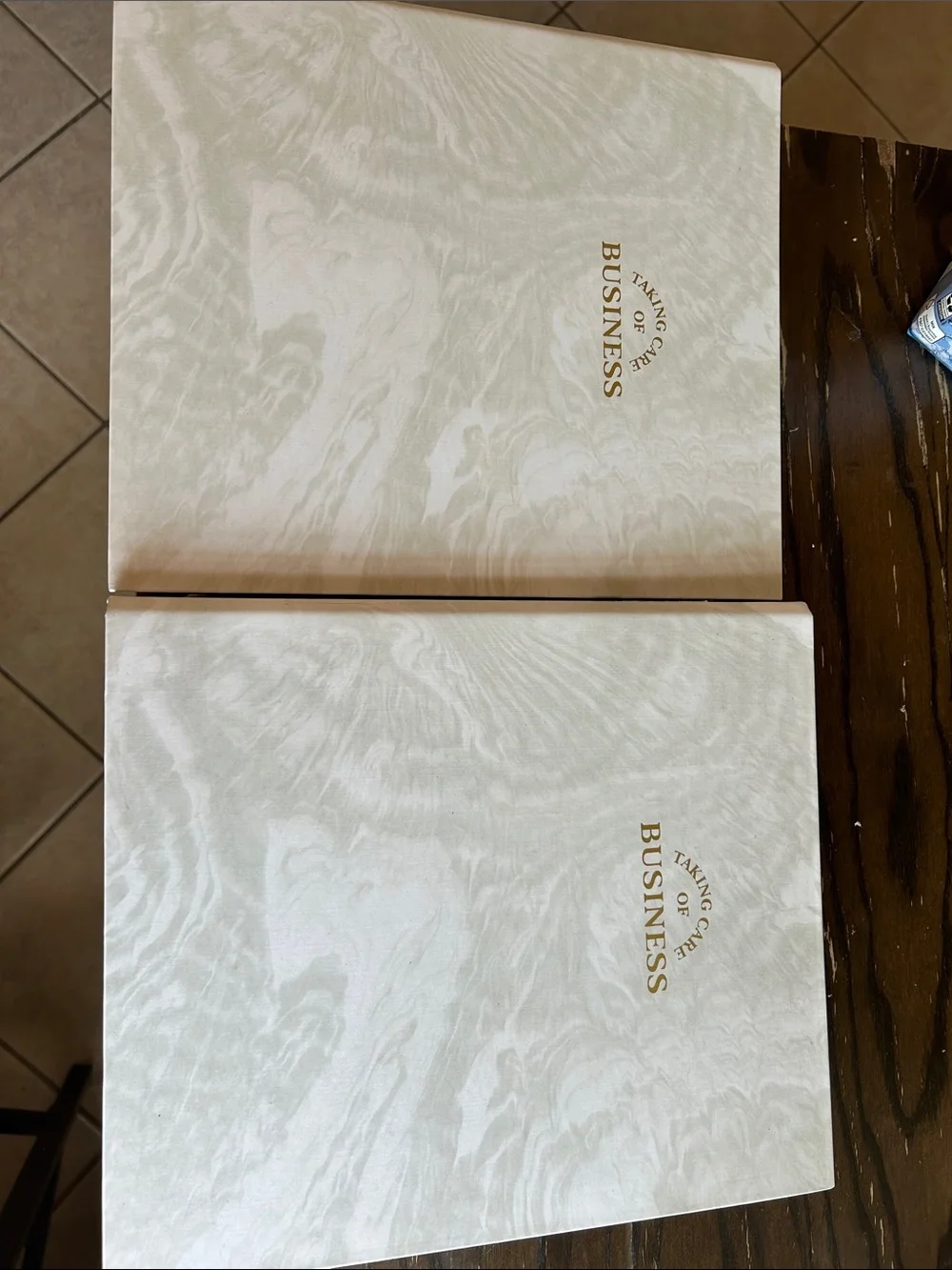 Taking Care of Business Hardcover Book Set - Cream Marble Covers
